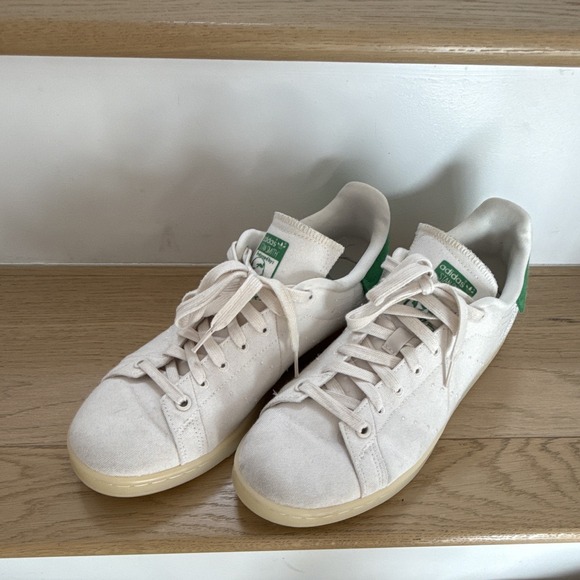 adidas Other - adidas Stan Smith Primeblue Cloud White/Green Low Top Lace Up Sneakers US 9
